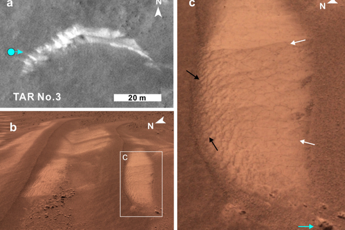 科学家发现火星近期水活动新证据